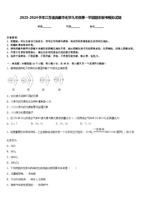 2023-2024学年江苏省高邮市化学九年级第一学期期末联考模拟试题含答案