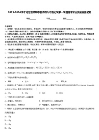 2023-2024学年河北省邯郸市临漳县九年级化学第一学期期末学业质量监测试题含答案