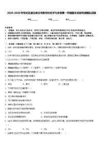 2023-2024学年河北省石家庄市新华区化学九年级第一学期期末质量检测模拟试题含答案