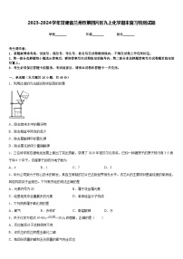 2023-2024学年甘肃省兰州市第四片区九上化学期末复习检测试题含答案