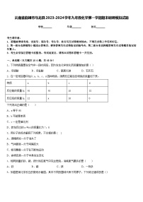 云南省曲靖市马龙县2023-2024学年九年级化学第一学期期末调研模拟试题含答案