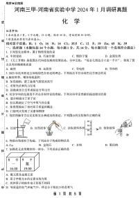 2023-2024学年河南省实验中学九年级上学期1月份测试化学试题及答案