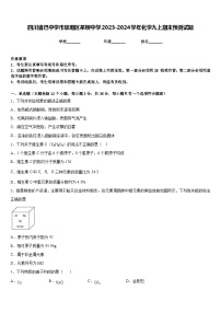 四川省巴中学市恩阳区茶坝中学2023-2024学年化学九上期末预测试题含答案