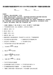 四川省雅安市雨城区雅安中学2023-2024学年九年级化学第一学期期末监测模拟试题含答案