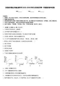 安徽省马鞍山市雨山建中学2023-2024学年九年级化学第一学期期末联考试题含答案