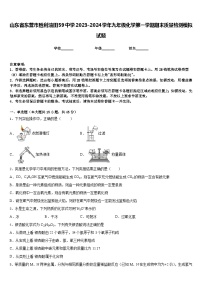 山东省东营市胜利油田59中学2023-2024学年九年级化学第一学期期末质量检测模拟试题含答案