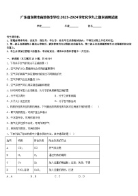 广东省东莞市高埗英华学校2023-2024学年化学九上期末调研试题含答案