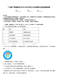 广东省广州市南沙区2023-2024学年九上化学期末学业质量监测试题含答案