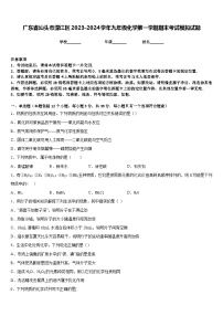 广东省汕头市濠江区2023-2024学年九年级化学第一学期期末考试模拟试题含答案