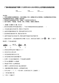 广西壮族自治区南宁市第三十七中学2023-2024学年九上化学期末达标测试试题含答案