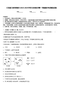 江苏省江阴市青阳片2023-2024学年九年级化学第一学期期末考试模拟试题含答案