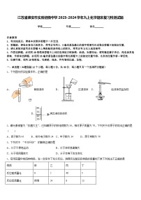 江苏省淮安市实验初级中学2023-2024学年九上化学期末复习检测试题含答案