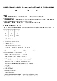 江苏省苏州市高新区实验初级中学2023-2024学年化学九年级第一学期期末预测试题含答案