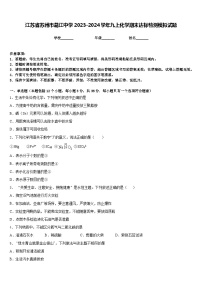 江苏省苏州市葛江中学2023-2024学年九上化学期末达标检测模拟试题含答案