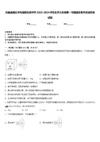 河南省商丘市柘城县实验中学2023-2024学年化学九年级第一学期期末教学质量检测试题含答案