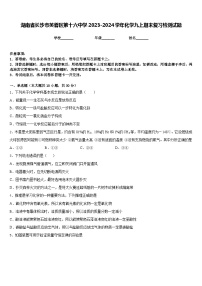 湖南省长沙市芙蓉区第十六中学2023-2024学年化学九上期末复习检测试题含答案