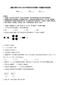福建三明市2023-2024学年化学九年级第一学期期末考试试题含答案