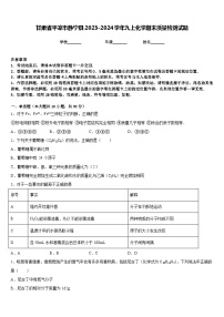 甘肃省平凉市静宁县2023-2024学年九上化学期末质量检测试题含答案