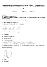 甘肃省张掖市甘州区张掖市甘州区南关学校2023-2024学年九上化学期末复习检测试题含答案