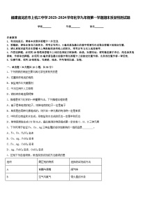 福建省龙岩市上杭三中学2023-2024学年化学九年级第一学期期末质量检测试题含答案