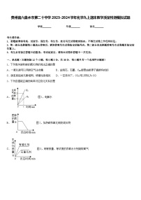 贵州省六盘水市第二十中学2023-2024学年化学九上期末教学质量检测模拟试题含答案