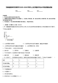 甘肃省张掖市甘州中学2023-2024学年九上化学期末学业水平测试模拟试题含答案