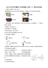 2022-2023学年安徽省六安市舒城县九年级（上）期末化学试卷（含详细答案解析）