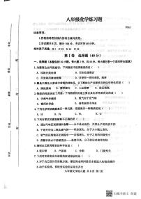 山东省泰安市岱岳区2023-2024学年八年级上学期1月期末化学试题