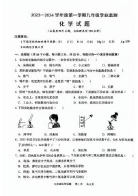 重庆市江津区2023-2024学年九年级上学期中考模拟化学试题（无答案）