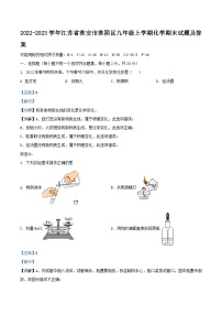 2022-2023学年江苏省淮安市淮阴区九年级上学期化学期末试题及答案