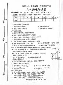 山东省淄博市高青县2023-2024学年九年级上学期1月期末化学试题