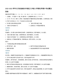 2022-2023学年江苏省盐城市亭湖区九年级上学期化学期中考试题及答案