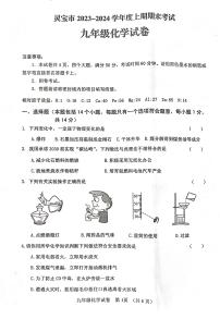 河南省三门峡市灵宝市2023-2024学年九年级上学期1月期末化学试题