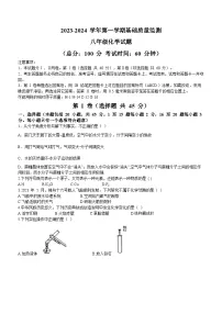 山东省东营市东营区河口区2023-2024学年八年级上学期期末化学试题