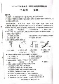 河南省信阳市固始县2023-2024学年九年级上学期1月期末化学试题