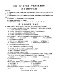 陕西省西安市长安区2023-2024学年九年级上学期期末化学试卷+