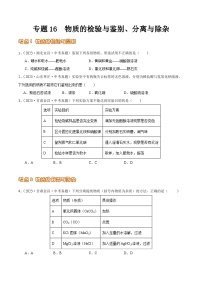 2024年中考化学真题分项汇编（全国通用）专题16 物质的检验与鉴别、分离与除杂（第02期）（原卷版+解析）