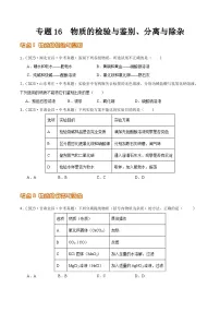 2024年中考化学真题分项汇编（全国通用）专题16 物质的检验与鉴别、分离与除杂（第02期）（原卷版+解析）