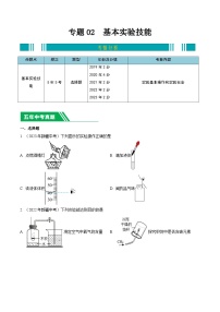 专题02 基本实验技能-5年（2019-2023）中考1年模拟化学分项汇编（新疆专用）