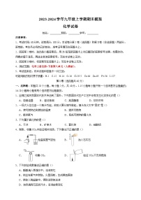 2023-2024学年人教版九年级上学期化学期末模拟试卷（含答案解析）