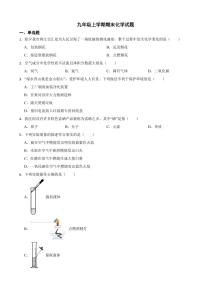 陕西省宝鸡市九年级上学期期末化学试题十套（附参考答案）