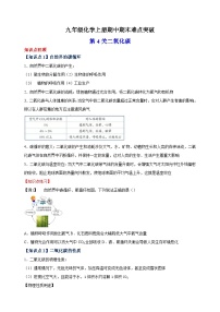 难点4 二氧化碳-2023-2024学年沪教版九年级化学上册期中期末难点突破练习（含答案解析）