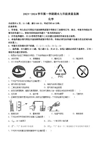 广东省惠州市惠城区2023-2024学年九年级上学期期末化学试卷(无答案)