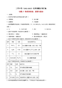 专题17 物质的检验、鉴别与除杂-三年中考（2021-2023）化学真题分项汇编（全国通用）