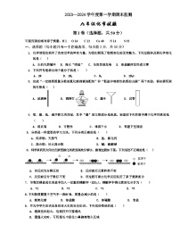 山东省枣庄市台儿庄区2023-2024学年九年级上学期期末考试化学试题