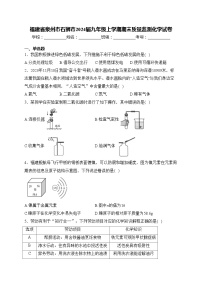 福建省泉州市石狮市2024届九年级上学期期末质量监测化学试卷(含答案)