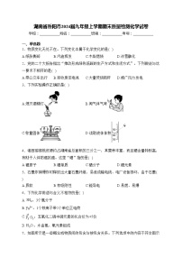 湖南省岳阳市2024届九年级上学期期末质量检测化学试卷(含答案)