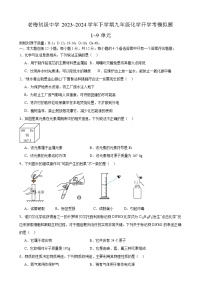 安徽省安庆市桐城市老梅初级中学2023_2024学年九年级下学期化学开学考试模拟试题