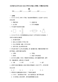 江西省九江市2023-2024学年九年级上学期1月期末化学试题(含答案)