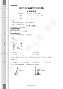 2022年四川省成都市中考化学真题